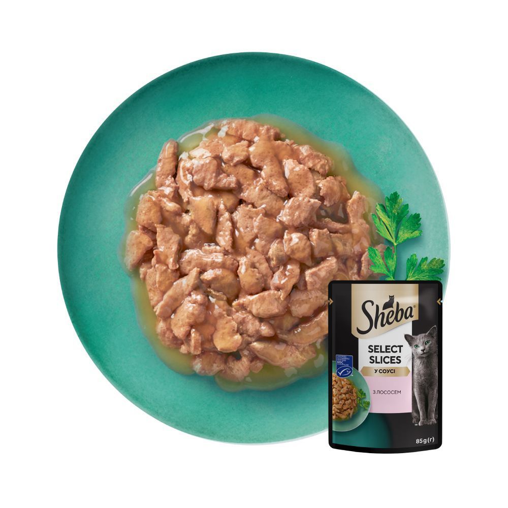 Вологий корм для котів Sheba Select Slices 85 г - лосось Вологий корм для котів Sheba Select Slices 85 г - лосось