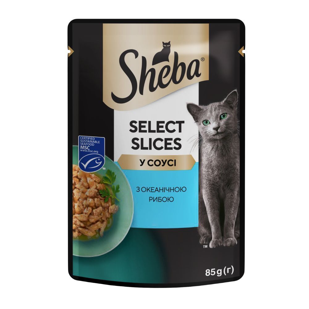 Вологий корм для котів Sheba Select Slices 85 г - океанічна риба Вологий корм для котів Sheba Select Slices 85 г - океанічна риба
