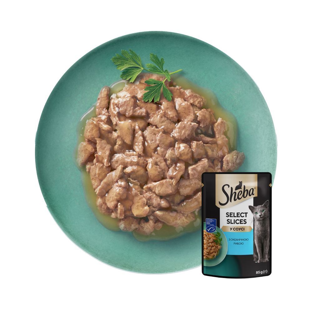 Вологий корм для котів Sheba Select Slices 85 г - океанічна риба Вологий корм для котів Sheba Select Slices 85 г - океанічна риба