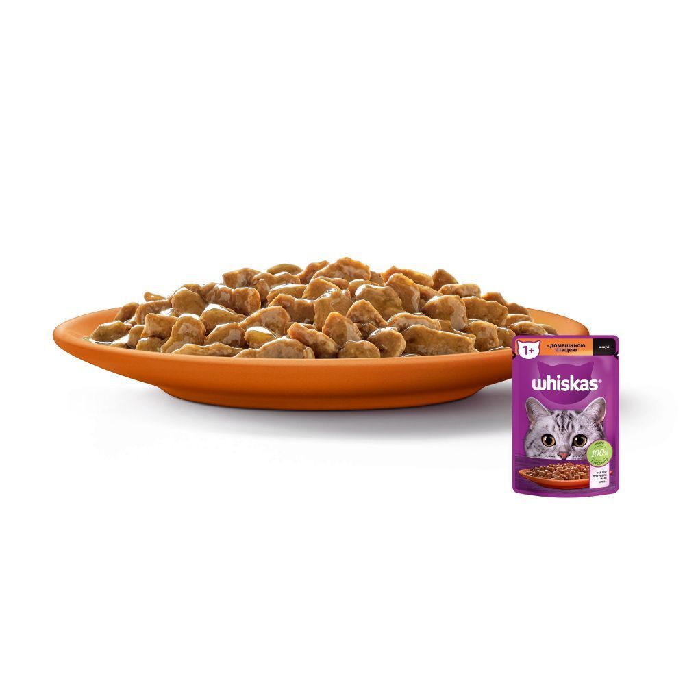 Вологий корм для котів Whiskas 85 г - домашня птиця