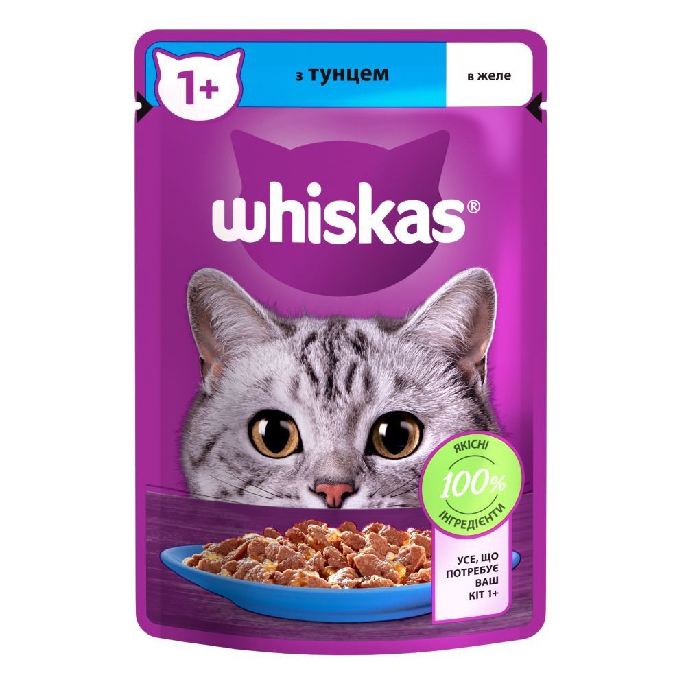 Вологий корм для котів Whiskas 85 г - тунець Вологий корм для котів Whiskas 85 г - тунець