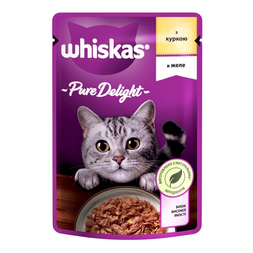 Вологий корм для котів Whiskas Pure Delight 85 г - курка Вологий корм для котів Whiskas Pure Delight 85 г - курка