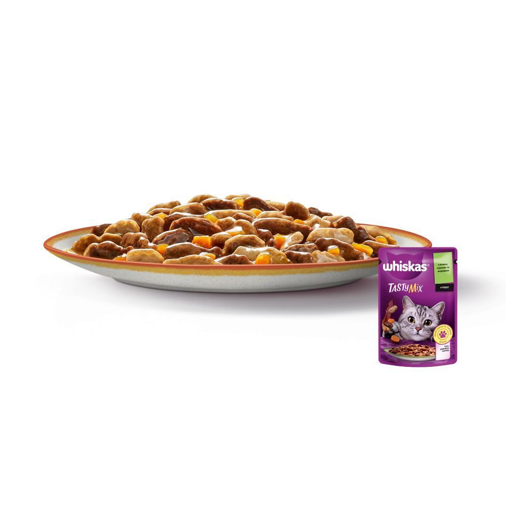 Вологий корм для котів Whiskas Tasty Mix 85 г - ягня, курка та морква