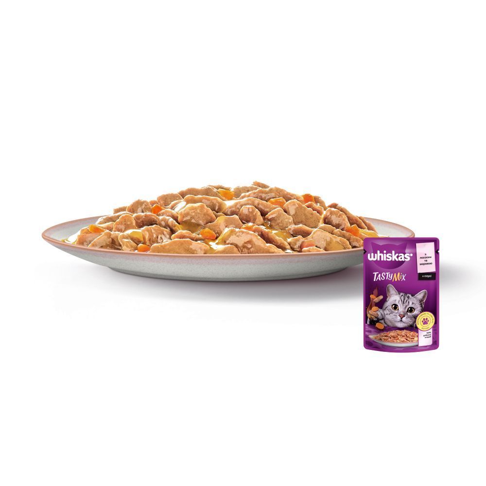 Вологий корм для котів Whiskas Tasty Mix 85 г - лосось та морква