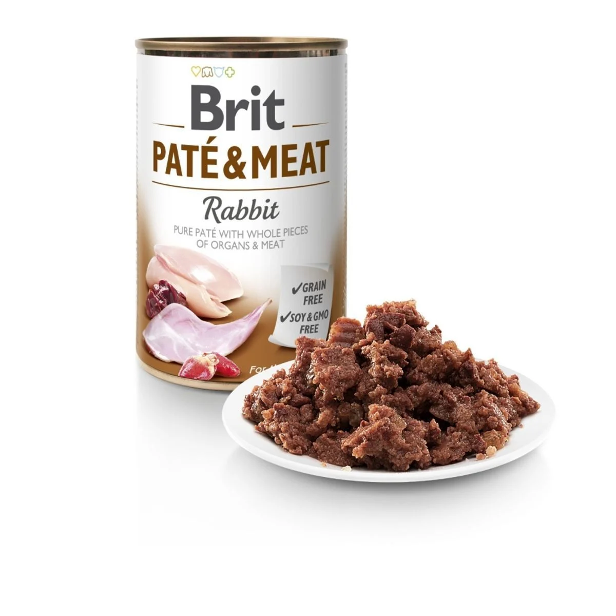 Влажный корм для собак Brit Care Pate&Meat 400 г - кролик