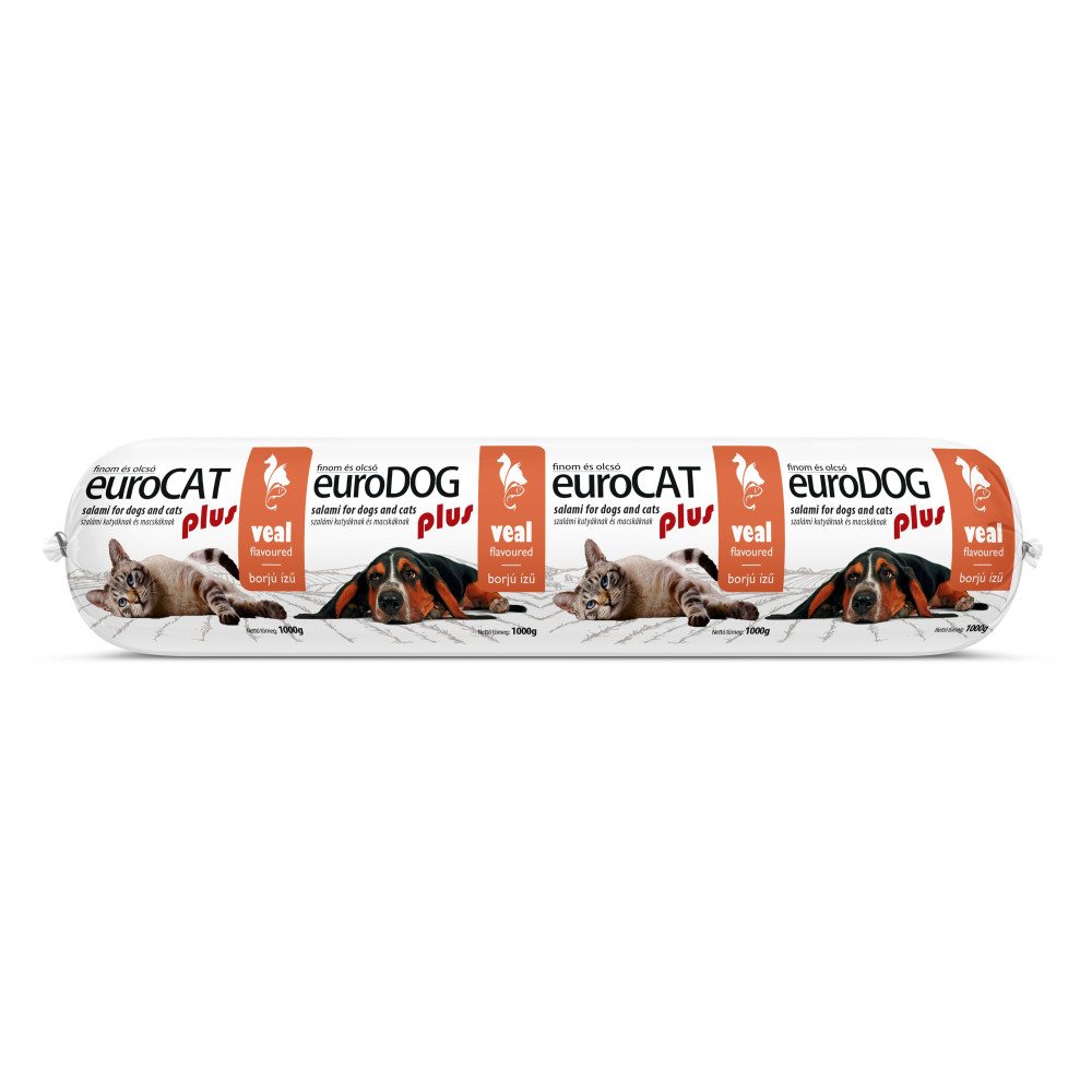Вологий корм EuroDog Adult 1 кг - салямта телятина Вологий корм EuroDog Adult 1 кг - салямта телятина