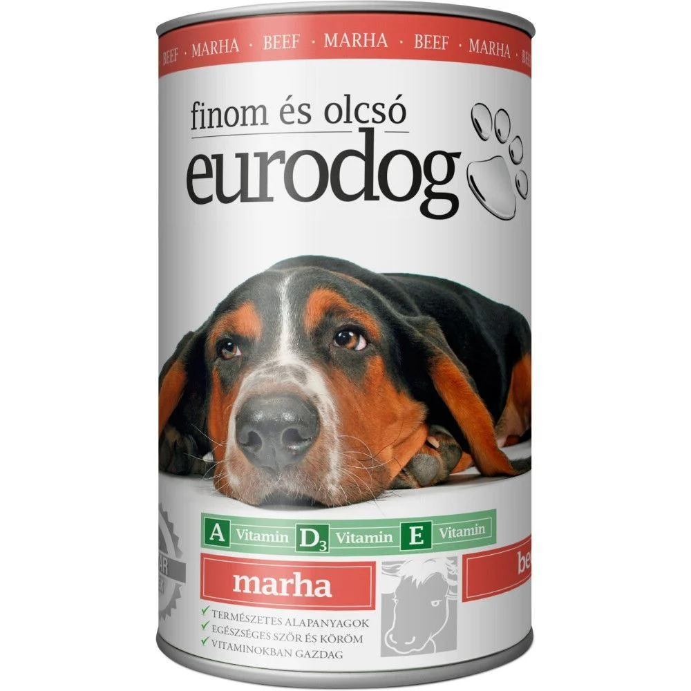 Вологий корм для собак EuroDog Adult 415 г - яловичина Вологий корм для собак EuroDog Adult 415 г - яловичина