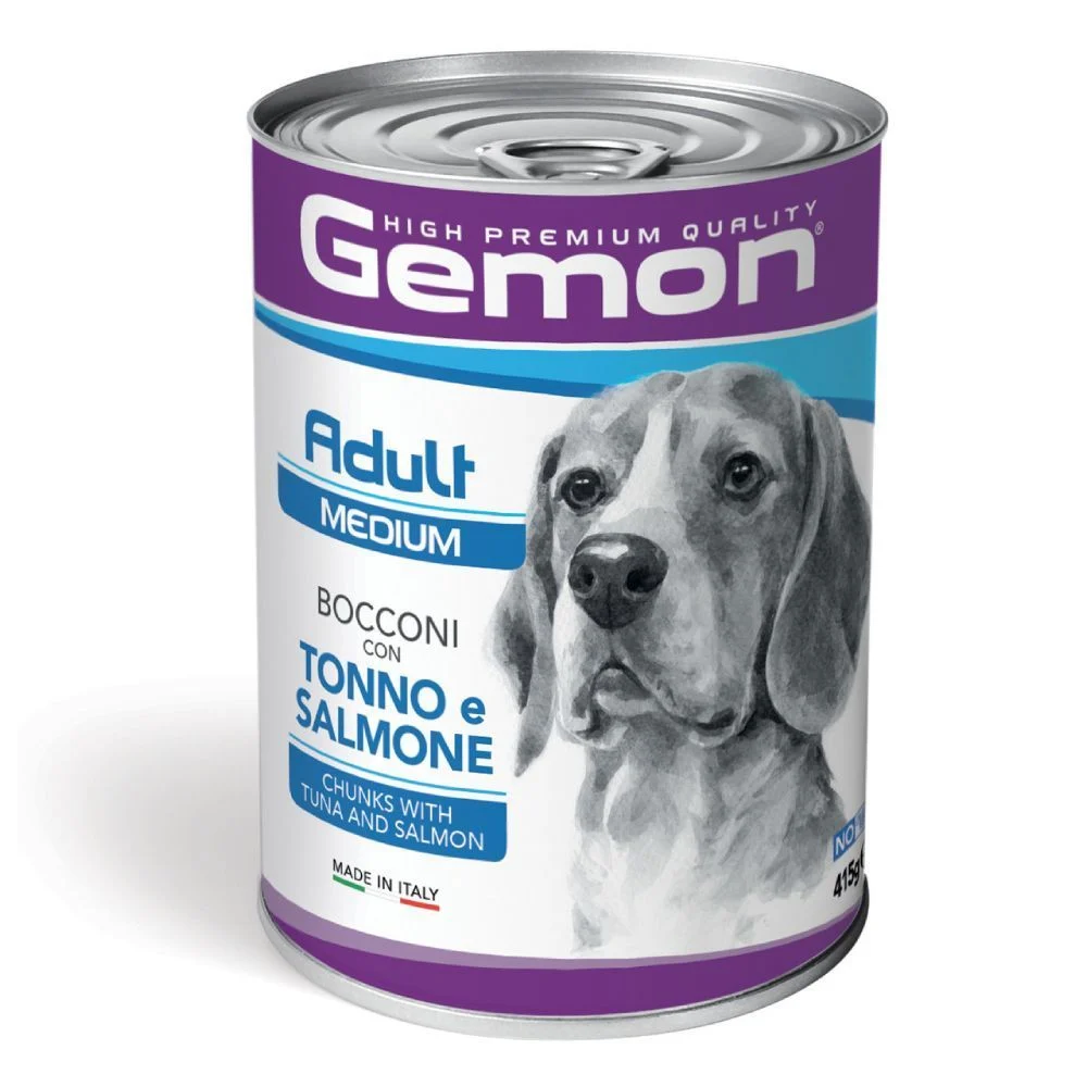 Вологий корм для собак Gemon Medium Breeds Adult 415 г - тунець та лосось Вологий корм для собак Gemon Medium Breeds Adult 415 г - тунець та лосось