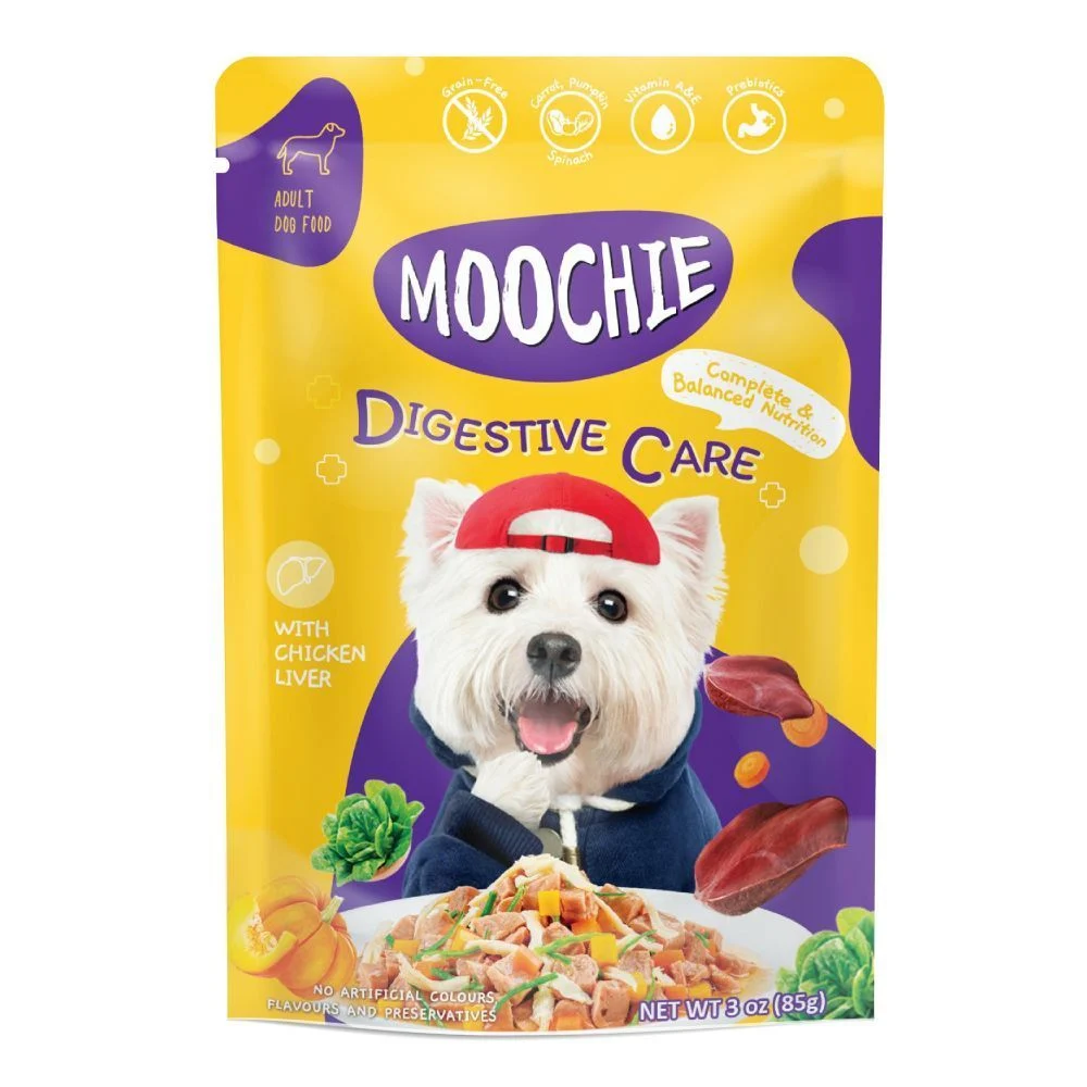 Влажный корм для собак Moochie Digestive Care Adult 85 г - куриная печень Влажный корм для собак Moochie Digestive Care Adult 85 г - куриная печень