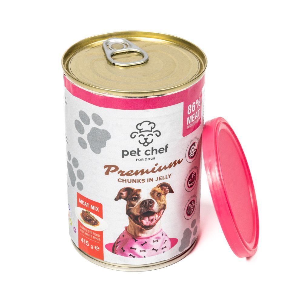 Вологий корм для собак Pet Chef 415 г - асорті Вологий корм для собак Pet Chef 415 г - асорті