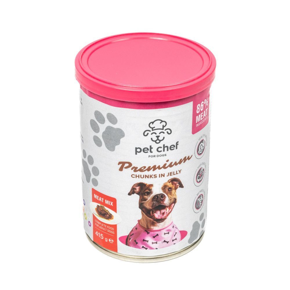 Вологий корм для собак Pet Chef 415 г - асорті Вологий корм для собак Pet Chef 415 г - асорті