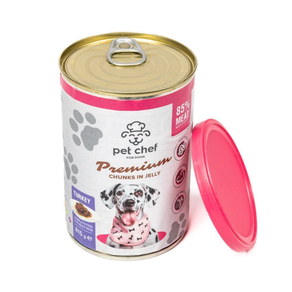 Вологий корм для собак Pet Chef 415 г - індичка