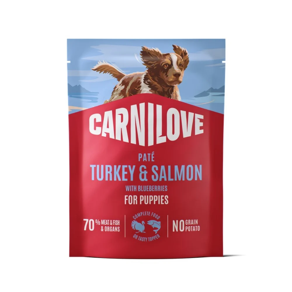 Вологий корм для цуценят Carnilove Puppies Pate 300 г - індичка, лосось та лохина Вологий корм для цуценят Carnilove Puppies Pate 300 г - індичка, лосось та лохина