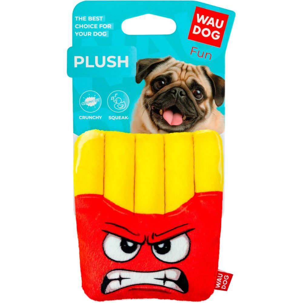 Waudog Fun Plush Картопля фрі іграшка для собак 12х14,5 см - різнокольоровий