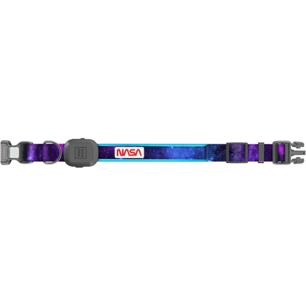 Waudog Led NASA21 нашийник для собак S-M - різнокольоровий з підсвічуванням Waudog Led NASA21 нашийник для собак S-M - різнокольоровий з підсвічуванням