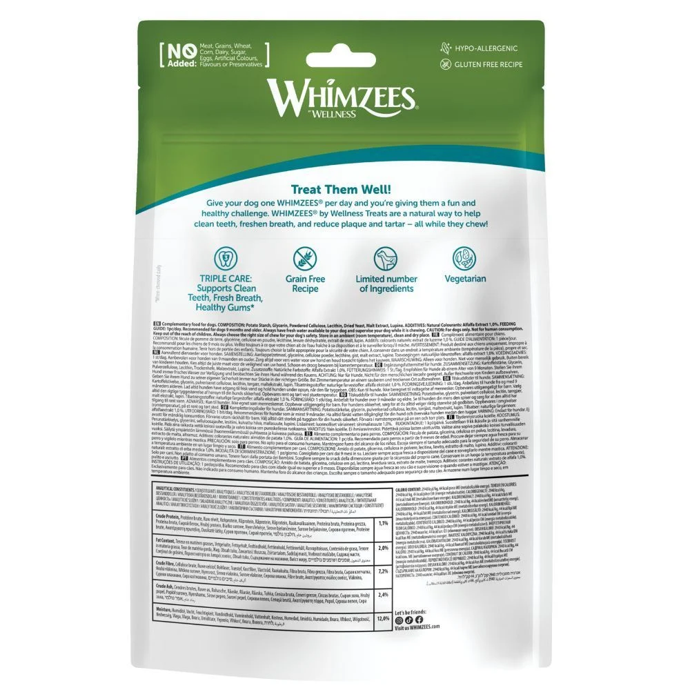 Ласощі для собак Whimzees Wellness Daily Dental Treats Alligator S 24 шт х 15 г