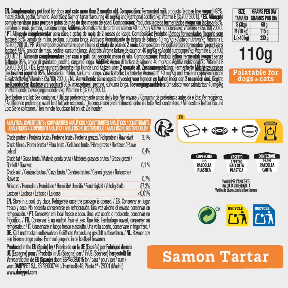 Йогурт для собак YowUp Frozen Yogurt Salmon Tartar 110 г - тартар з лосося Йогурт для собак YowUp Frozen Yogurt Salmon Tartar 110 г - тартар з лосося