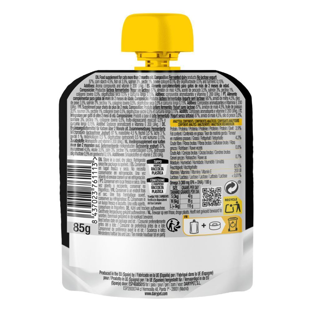 Йогурт для котів YowUp Yogurt Skin and Hair Cat 85 г - лосось, куркума та колаген Йогурт для котів YowUp Yogurt Skin and Hair Cat 85 г - лосось, куркума та колаген
