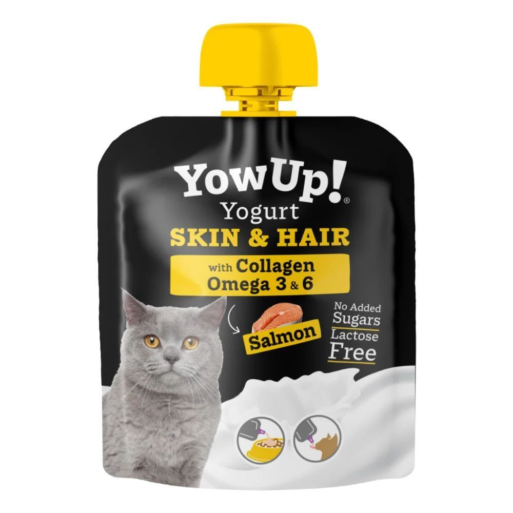 Йогурт для котів YowUp Yogurt Skin and Hair Cat 85 г - лосось, куркума та колаген Йогурт для котів YowUp Yogurt Skin and Hair Cat 85 г - лосось, куркума та колаген