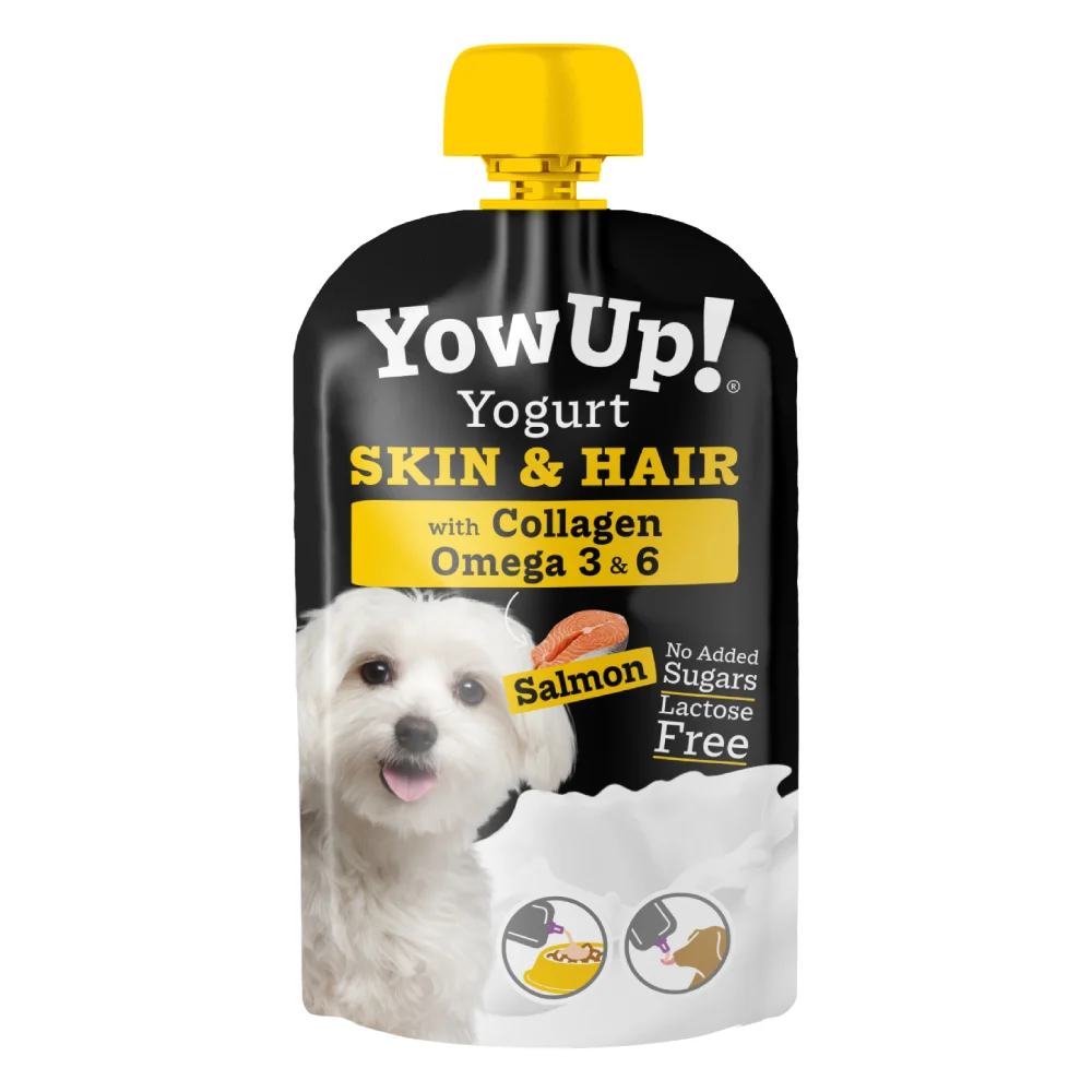 Йогурт для собак YowUp Yogurt Skin and Hair Dog 115 г - лосось, куркума та колаген Йогурт для собак YowUp Yogurt Skin and Hair Dog 115 г - лосось, куркума та колаген