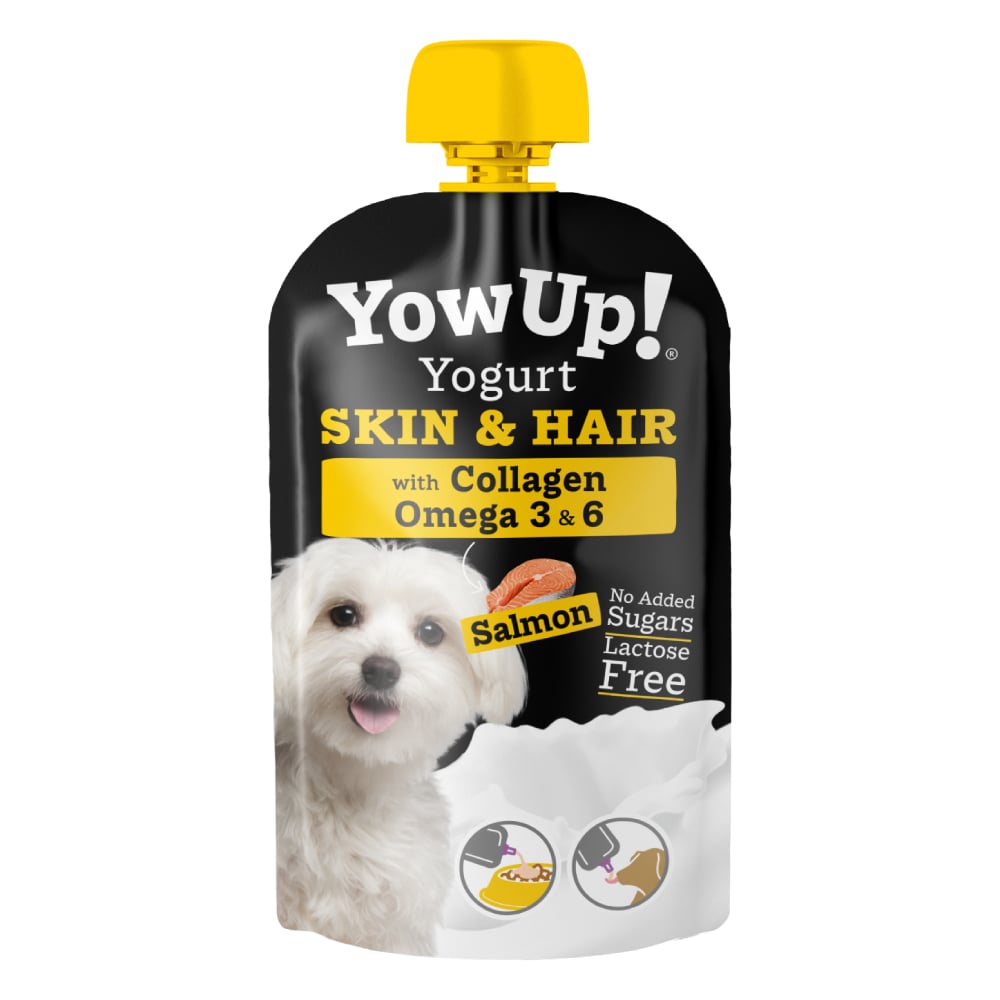 Йогурт для собак YowUp Yogurt Skin and Hair Dog 115 г - лосось, куркума та колаген Йогурт для собак YowUp Yogurt Skin and Hair Dog 115 г - лосось, куркума та колаген